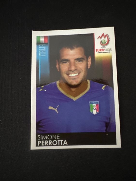 Panini UEFA EURO 2008 – Nr. 296 – Simone Perrotta – Südamerika-Version – Originalfoto Vorderseite