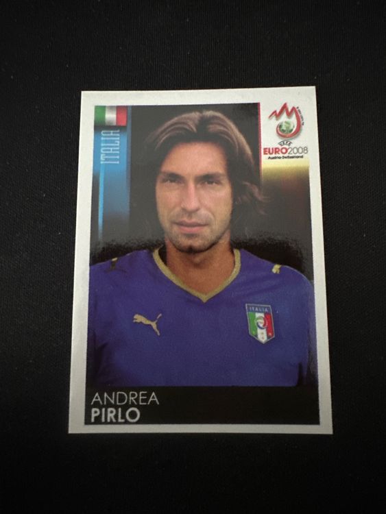 Panini UEFA EURO 2008 – Nr. 298 – Andrea Pirlo – Südamerika-Version – Originalfoto Vorderseite