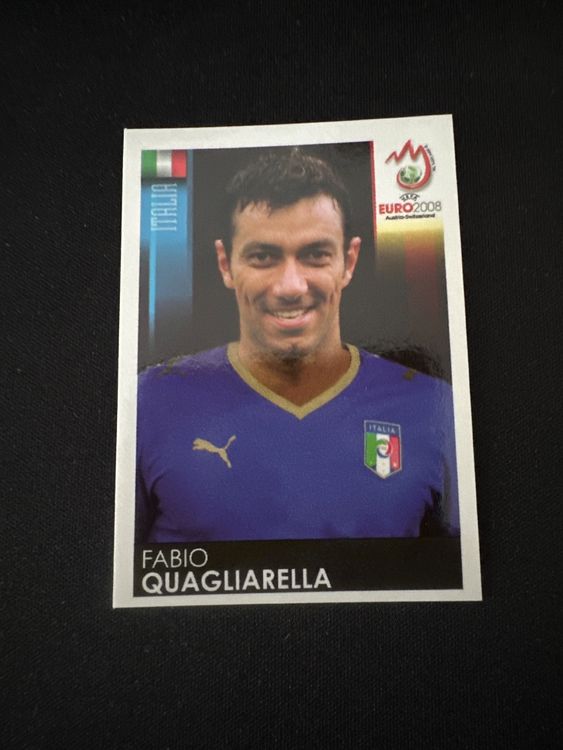 Panini UEFA EURO 2008 – Nr. 300 – Fabio Quagliarella – Südamerika-Version – Originalfoto Vorderseite