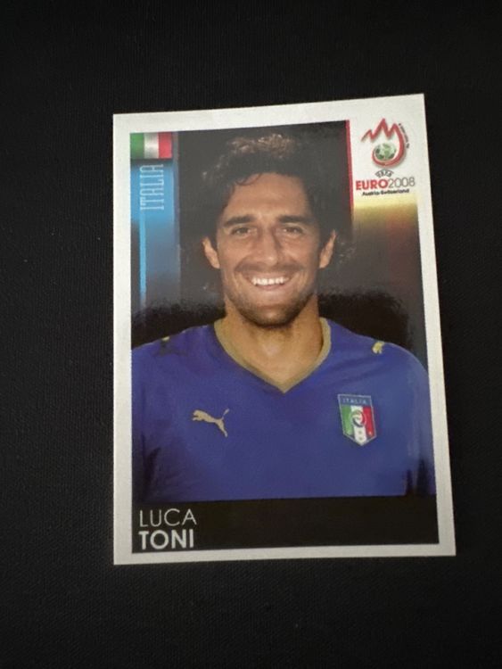 Panini UEFA EURO 2008 – Nr. 301 – Luca Toni – Südamerika-Version – Originalfoto Vorderseite