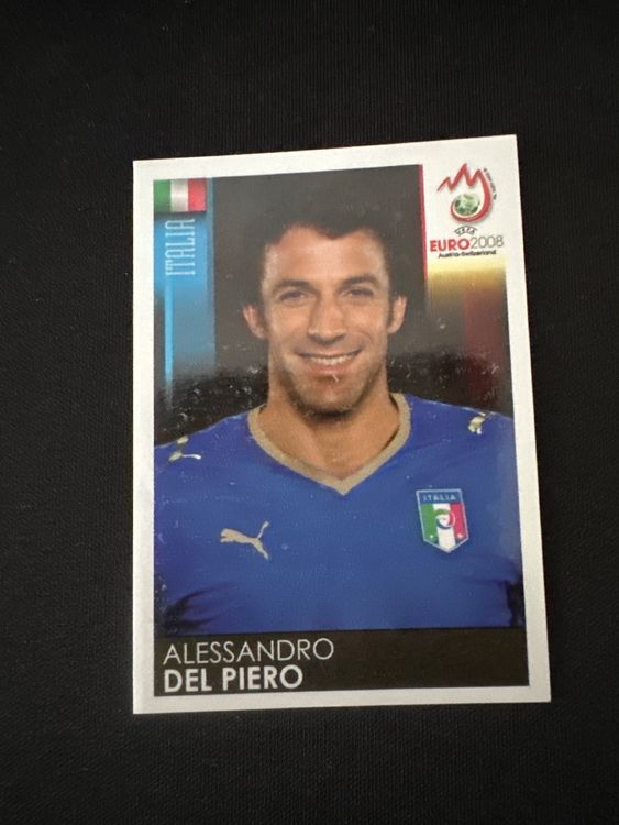 Panini UEFA EURO 2008 – Nr. 303 – Alessandro Del Piero – Südamerika-Version – Originalfoto Vorderseite