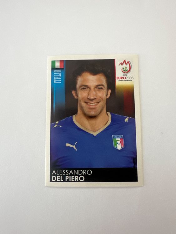 Panini UEFA EURO 2008 – Nr. 303 – Alessandro Del Piero – Schweizer Edition – Originalfoto Vorderseite