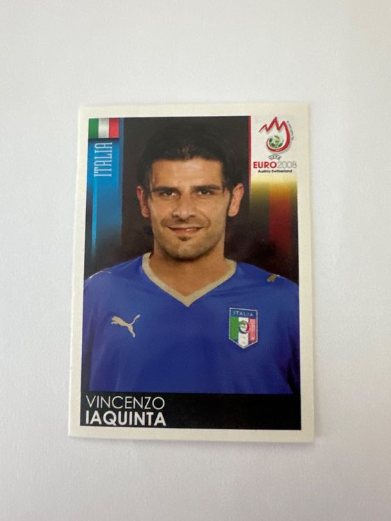 Panini UEFA EURO 2008 – Nr. 304 – Vincenzo Iaquinta – Schweizer Edition – Originalfoto Vorderseite