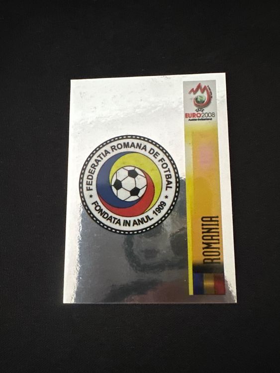 Panini UEFA EURO 2008 – Nr. 311 – Rumänien Logo – Südamerika-Version – Originalfoto Vorderseite