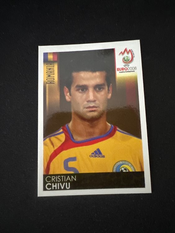 Panini UEFA EURO 2008 – Nr. 319 – Cristian Chivu – Südamerika-Version – Originalfoto Vorderseite