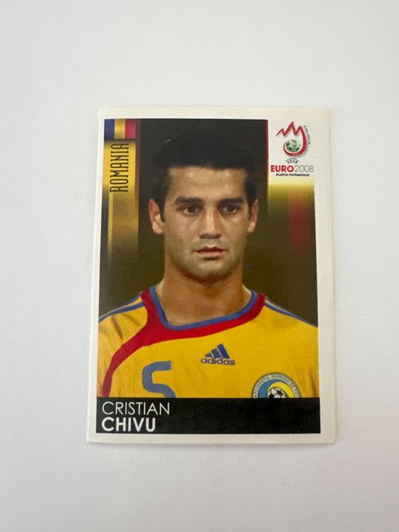 Panini UEFA EURO 2008 – Nr. 319 – Cristian Chivu – Schweizer Edition – Originalfoto Vorderseite
