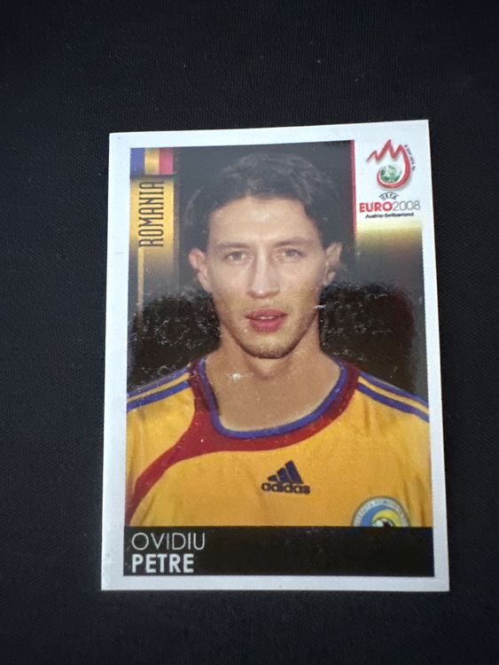 Panini UEFA EURO 2008 – Nr. 321 – Ovidiu Petre – Südamerika-Version – Originalfoto Vorderseite