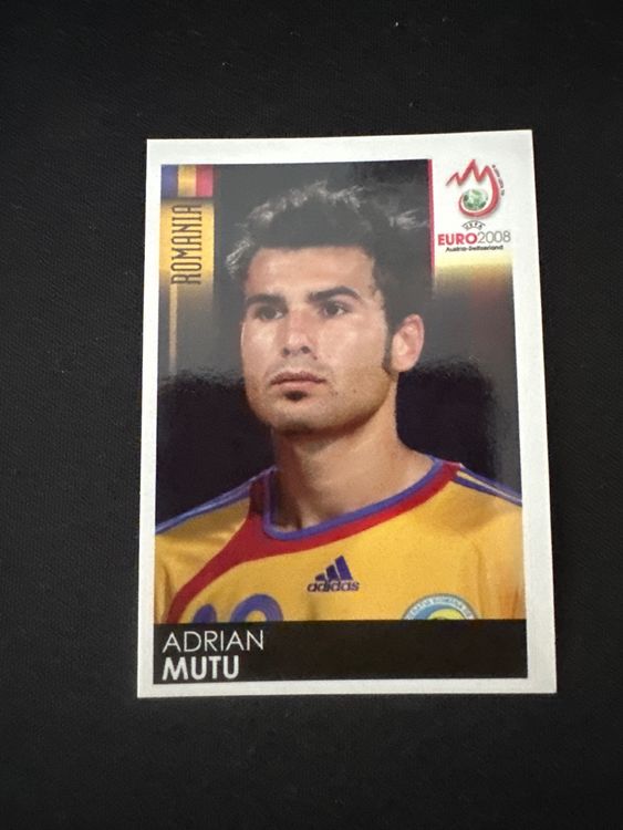 Panini UEFA EURO 2008 – Nr. 327 – Adrian Mutu – Südamerika-Version – Originalfoto Vorderseite