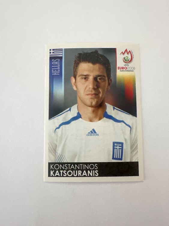 Panini UEFA EURO 2008 – Nr. 375 – Konstantinos Katsouranis – Schweizer Edition – Originalfoto Vorderseite
