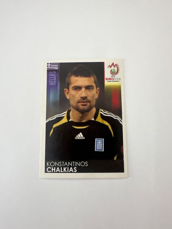 Panini UEFA EURO 2008 – Nr. 383 – Konstantinos Chalkias – Schweizer Edition – Originalfoto Vorderseite