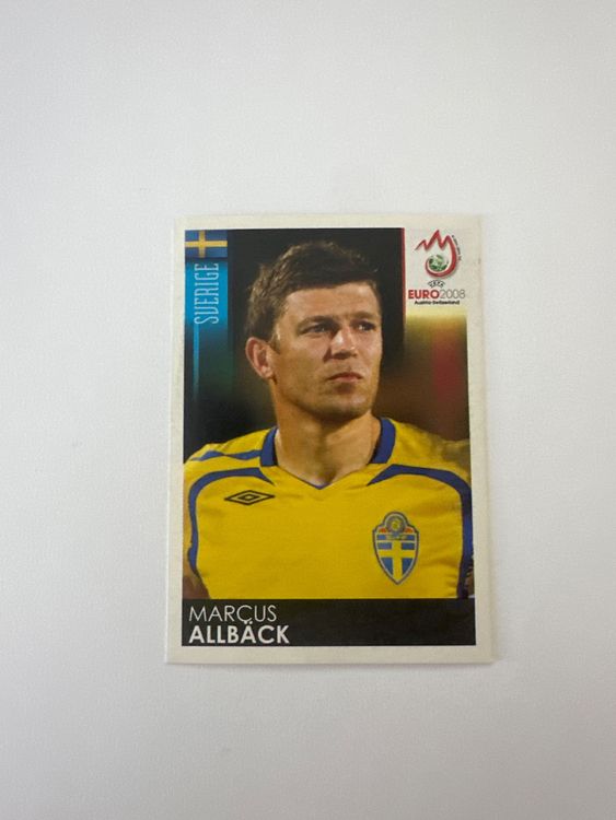 Panini UEFA EURO 2008 – Nr. 407 – Marcus Allbäck – Schweizer Edition – Originalfoto Vorderseite