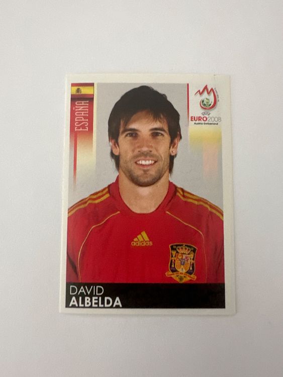 Panini UEFA EURO 2008 – Nr. 423 – David Albelda – Schweizer Edition – Originalfoto Vorderseite