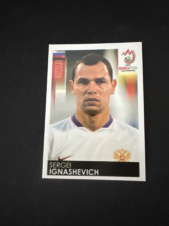 Panini UEFA EURO 2008 – Nr. 443 – Sergei Ignashevich – Südamerika-Version – Originalfoto Vorderseite