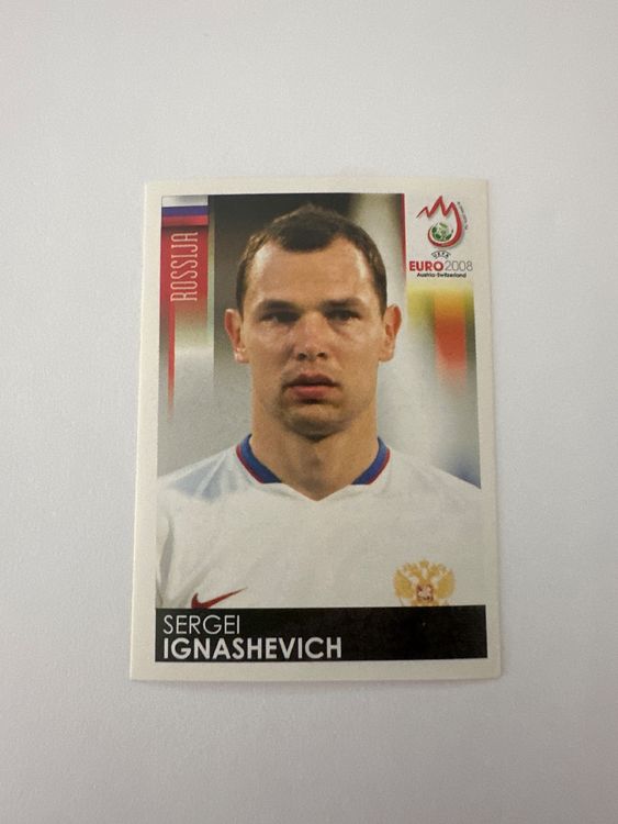 Panini UEFA EURO 2008 – Nr. 443 – Sergei Ignashevich – Schweizer Edition – Originalfoto Vorderseite