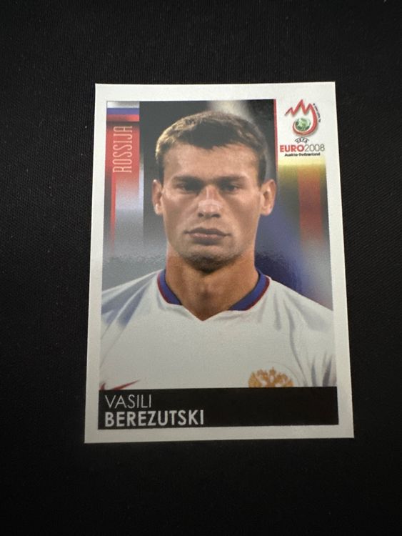 Panini UEFA EURO 2008 – Nr. 446 – Vasili Berezutski – Südamerika-Version – Originalfoto Vorderseite