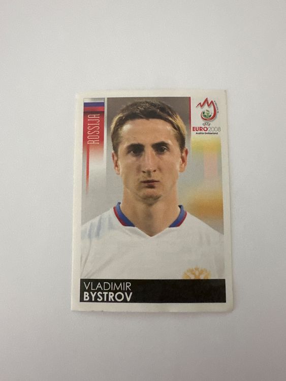 Panini UEFA EURO 2008 – Nr. 450 – Vladimir Bystrov – Schweizer Edition – Originalfoto Vorderseite