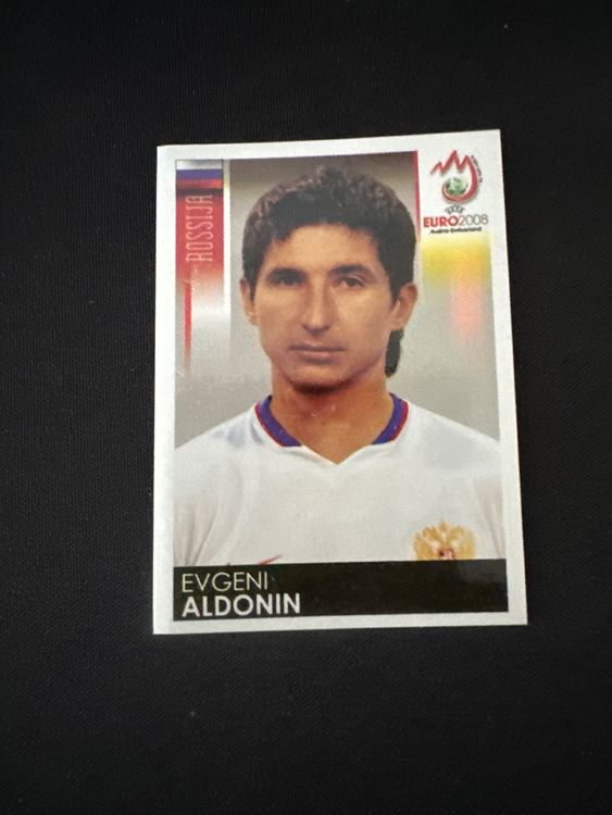 Panini UEFA EURO 2008 – Nr. 451 – Evgeni Aldonin – Südamerika-Version – Originalfoto Vorderseite