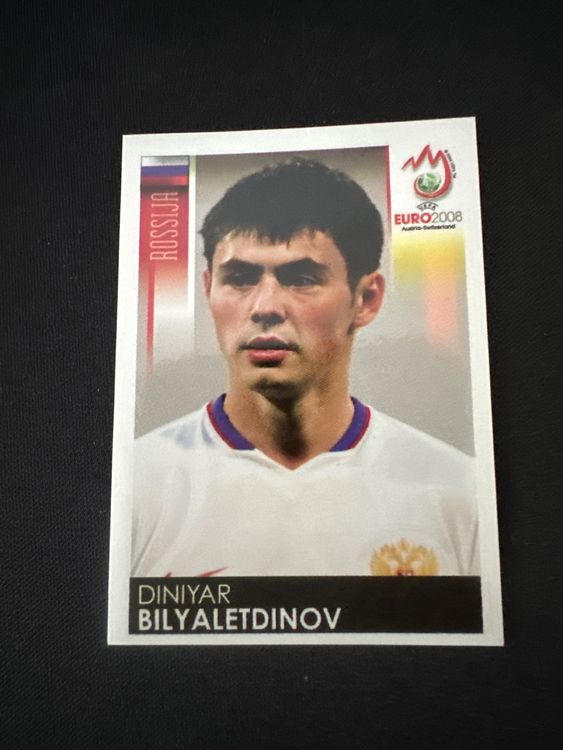 Panini UEFA EURO 2008 – Nr. 454 – Diniyar Bilyaletdinov – Südamerika-Version – Originalfoto Vorderseite