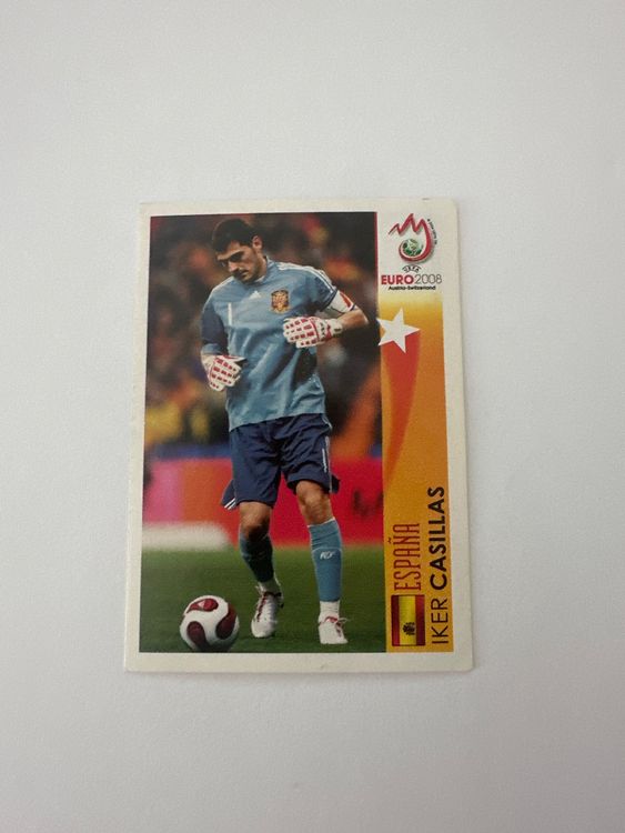 Panini UEFA EURO 2008 – Nr. 465 – Iker Casillas – Action – Schweizer Edition – Originalfoto Vorderseite
