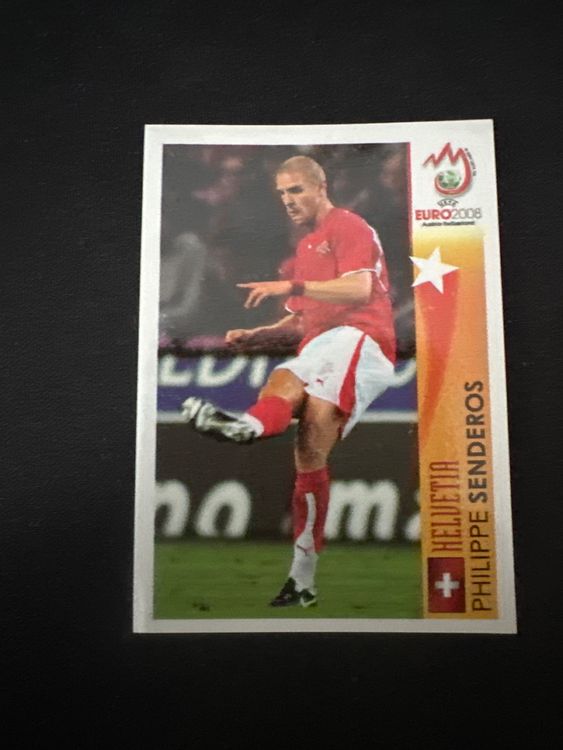 Panini UEFA EURO 2008 – Nr. 470 – Philippe Senderos – Action – Südamerika-Version – Originalfoto Vorderseite