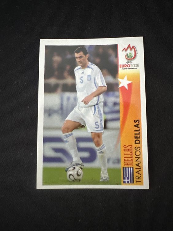 Panini UEFA EURO 2008 – Nr. 475 – Traianos Dellas – Action – Südamerika-Version – Originalfoto Vorderseite