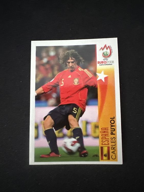 Panini UEFA EURO 2008 – Nr. 476 – Carles Puyol – Action – Südamerika-Version – Originalfoto Vorderseite