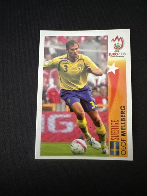 Panini UEFA EURO 2008 – Nr. 477 – Olof Mellberg – Action – Südamerika-Version – Originalfoto Vorderseite
