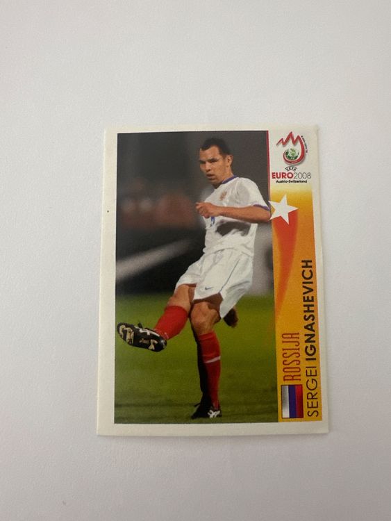 Panini UEFA EURO 2008 – Nr. 478 – Sergei Ignashevich – Action – Schweizer Edition – Originalfoto Vorderseite