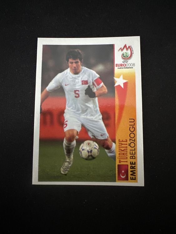 Panini UEFA EURO 2008 – Nr. 484 – Emre Belözoglu – Action – Südamerika-Version – Originalfoto Vorderseite