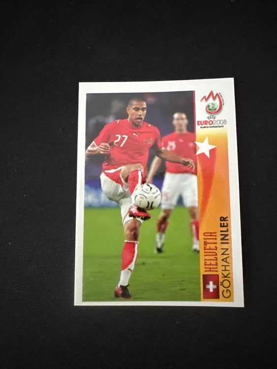 Panini UEFA EURO 2008 – Nr. 485 – Gökhan Inler – Action – Südamerika-Version – Originalfoto Vorderseite