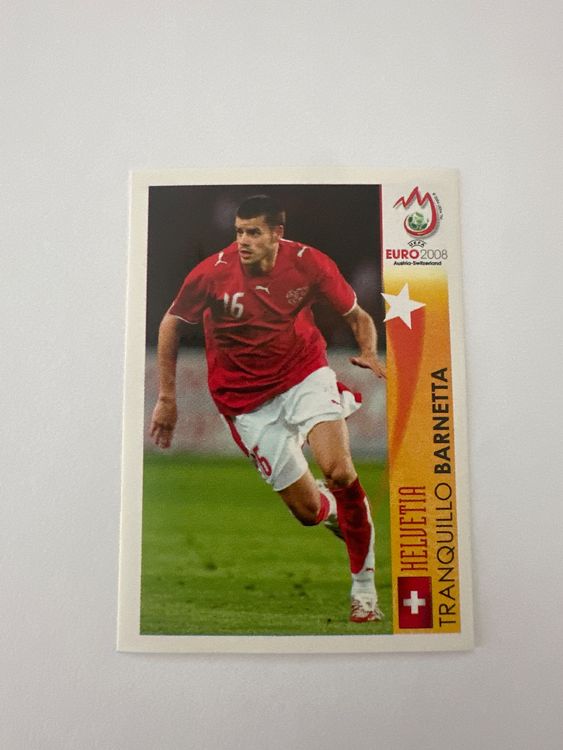 Panini UEFA EURO 2008 – Nr. 491 – Tranquillo Barnetta – Action – Schweizer Edition – Originalfoto Vorderseite