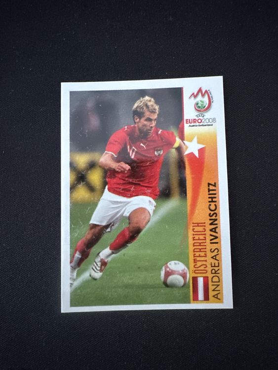 Panini UEFA EURO 2008 – Nr. 495 – Andreas Ivanschitz – Action – Südamerika-Version – Originalfoto Vorderseite