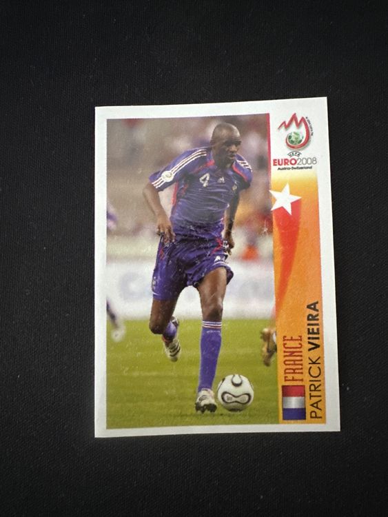 Panini UEFA EURO 2008 – Nr. 496 – Patrick Vieira – Action – Südamerika-Version – Originalfoto Vorderseite