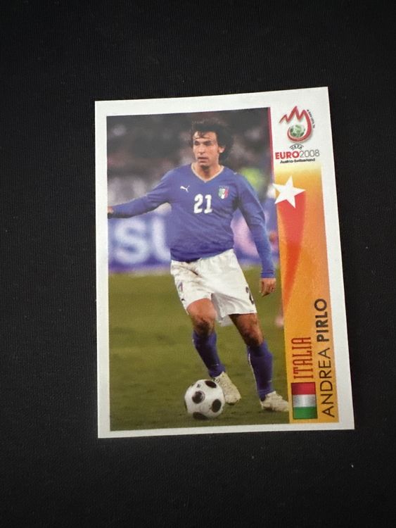 Panini UEFA EURO 2008 – Nr. 501 – Andrea Pirlo – Action – Südamerika-Version – Originalfoto Vorderseite