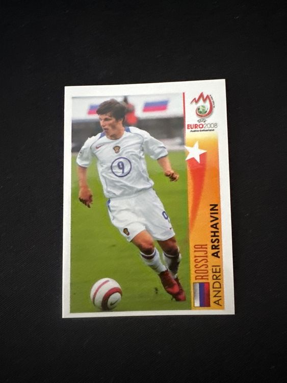 Panini UEFA EURO 2008 – Nr. 503 – Andrei Arshavin – Action – Südamerika-Version – Originalfoto Vorderseite