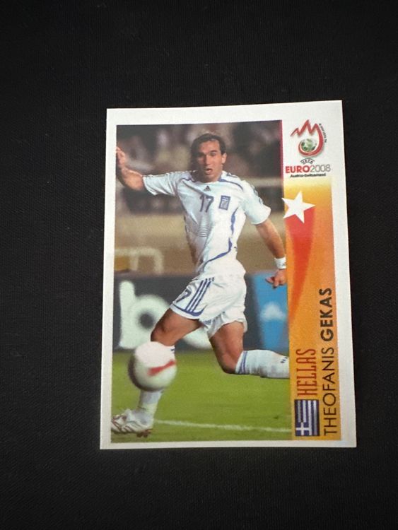 Panini UEFA EURO 2008 – Nr. 508 – Theofanis Gekas – Action – Südamerika-Version – Originalfoto Vorderseite