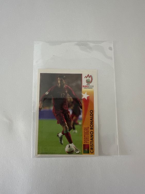 Panini UEFA EURO 2008 – Nr. 509 – Cristiano Ronaldo – Action – Südamerika-Version – Originalfoto Vorderseite