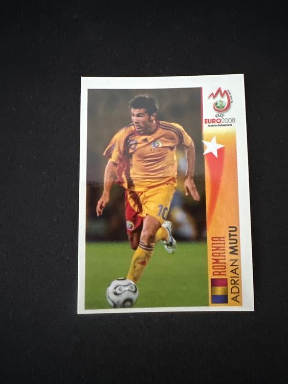 Panini UEFA EURO 2008 – Nr. 511 – Adrian Mutu – Action – Südamerika-Version – Originalfoto Vorderseite