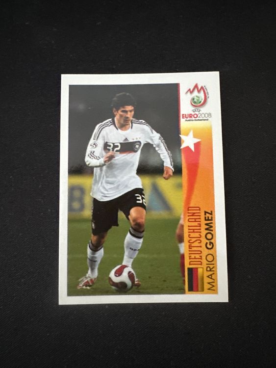 Panini UEFA EURO 2008 – Nr. 514 – Mario Gomez – Action – Südamerika-Version – Originalfoto Vorderseite