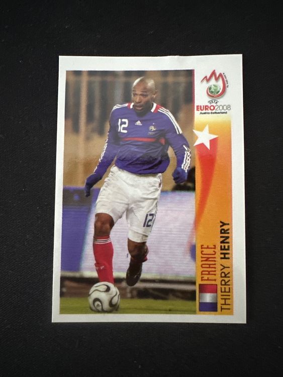 Panini UEFA EURO 2008 – Nr. 515 – Thierry Henry – Action – Südamerika-Version – Originalfoto Vorderseite