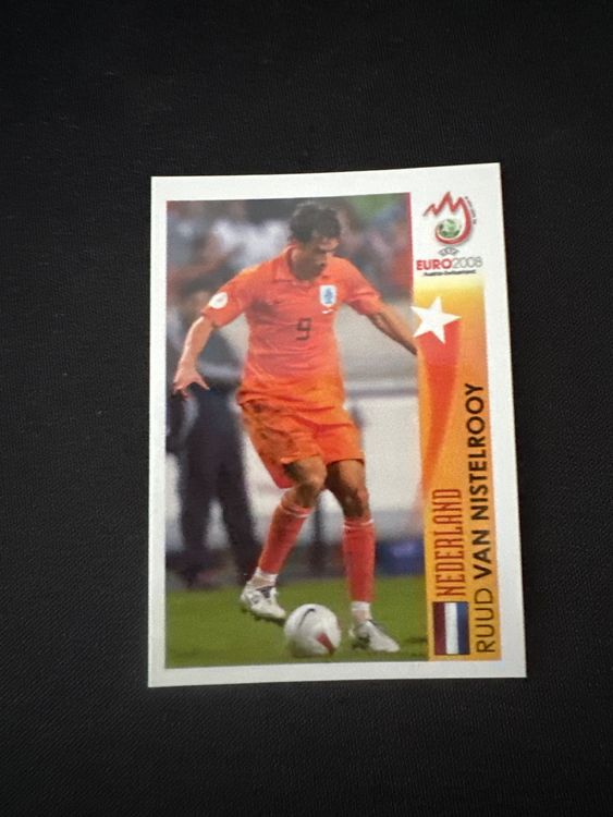 Panini UEFA EURO 2008 – Nr. 520 – Ruud van Nistelrooy – Action – Südamerika-Version – Originalfoto Vorderseite