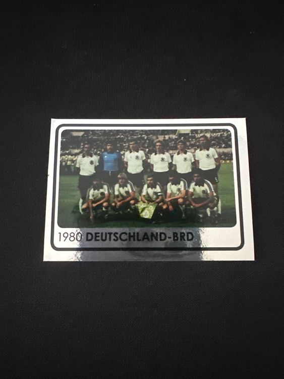 Panini UEFA EURO 2008 – Nr. 529 – Europameister 1980 Deutschland BRD – Südamerika-Version – Originalfoto Vorderseite