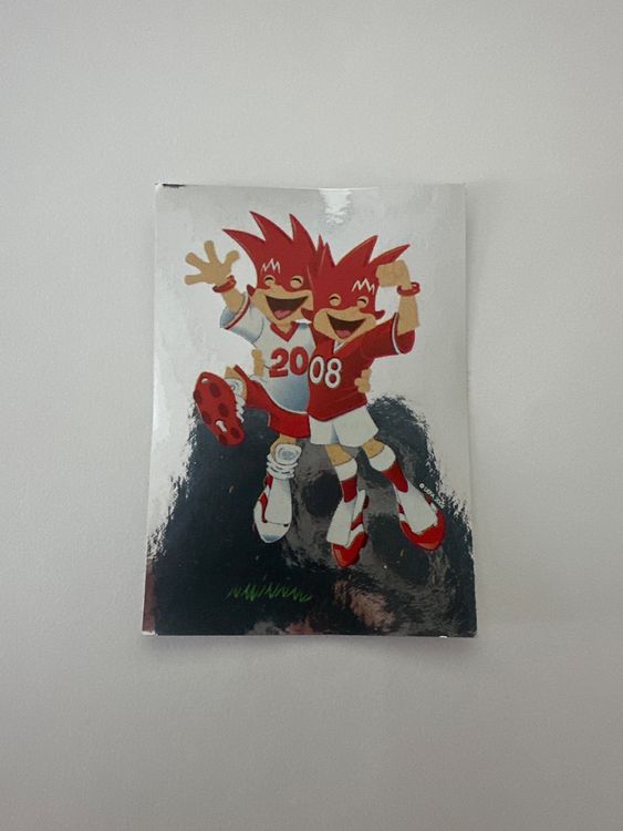 Panini UEFA EURO 2008 – Nr. 5 – Trix und Flix Maskottchen – Schweizer Edition – Originalfoto Vorderseite