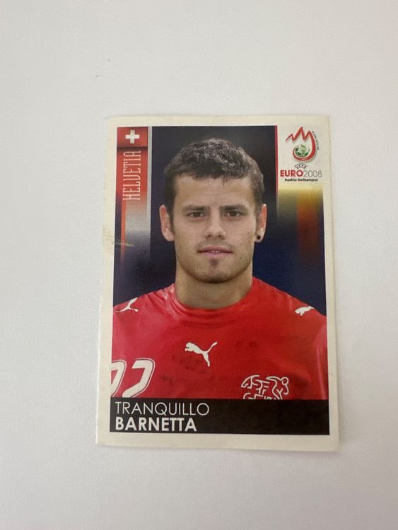 Panini UEFA EURO 2008 – Nr. 65 – Tranquillo Barnetta – Schweizer Edition – Originalfoto Vorderseite
