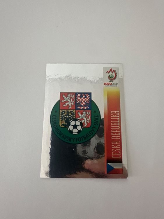Panini UEFA EURO 2008 – Nr. 77 – Tschechien Logo – Schweizer Edition – Originalfoto Vorderseite