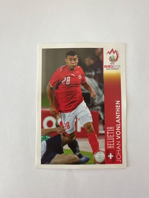 Panini UEFA EURO 2008 – Nr. P14 – Johan Vonlanthen – Action – Schweizer Edition – Originalfoto Vorderseite