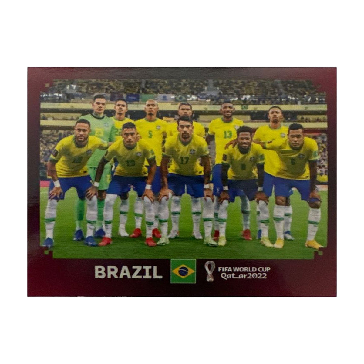 Panini FIFA WM 2022 Oryx - BRA 1 - Team Photo - Brazil – Vorderseite