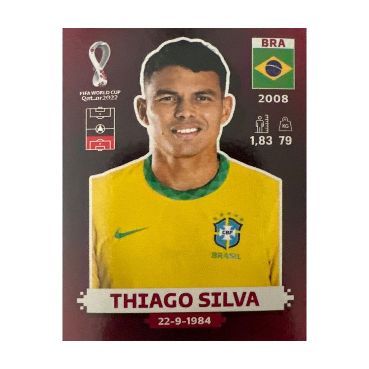 Panini FIFA WM 2022 Oryx - BRA 9 - Thiago Silva – Vorderseite