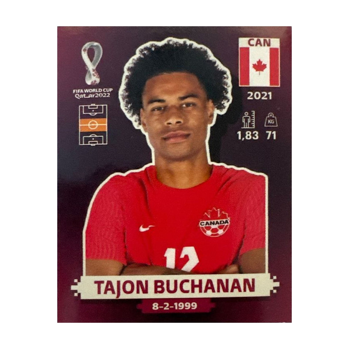 Panini FIFA WM 2022 Oryx - CAN 11 - Tajon Buchanan – Vorderseite