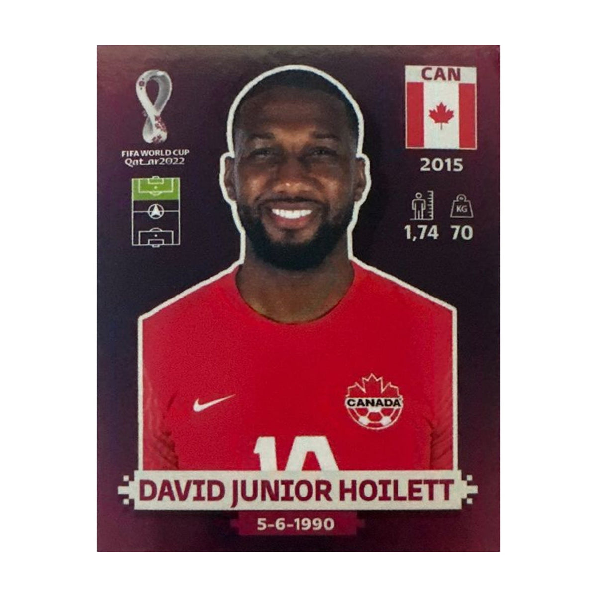 Panini FIFA WM 2022 Oryx - CAN 19 - David Junior Hoilett – Vorderseite